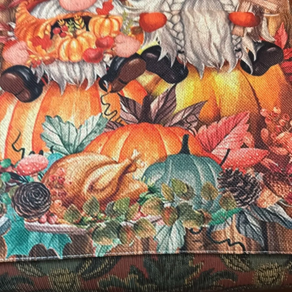 Charming Fall Harvest Gnomes & Pumpkin Flag